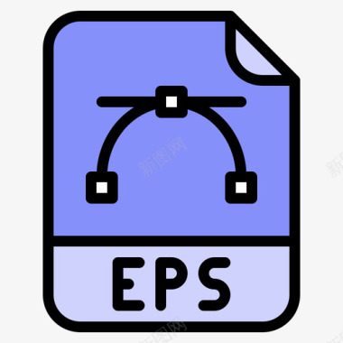 EPS矢量Eps文件扩展名线性颜色图标