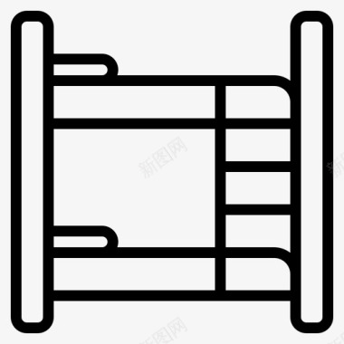 双层设计双层床家具装饰8直线型图标