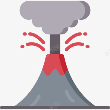 寒冷的气候火山气候变化图标