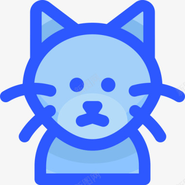 一只蓝猫一只图标