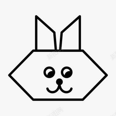 折纸兔动物折纸动物图标