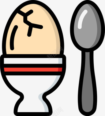 水煮花甲水煮鸡蛋早上常规30原色图标图标