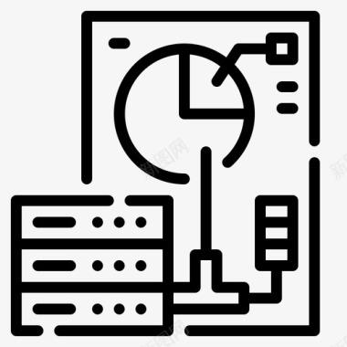 X80可视化大数据80线性图标图标