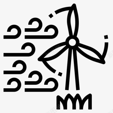 矢量风车风车生态学215概述图标