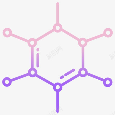 活性分子分子科学技术4轮廓梯度图标