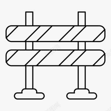 亭子围栏围栏屏障防护图标