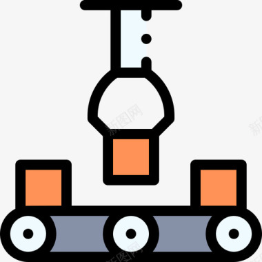 臂机械臂工业过程55线性颜色图标