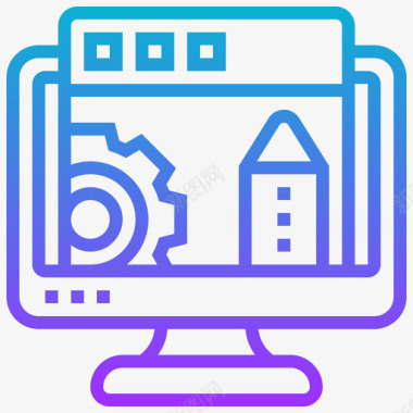 水墨数字8免扣网页数字经济8梯度图标