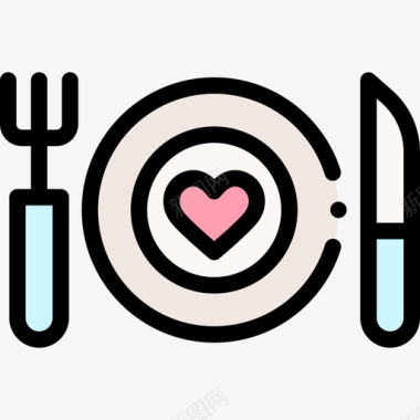 菜单婚礼237线性颜色图标