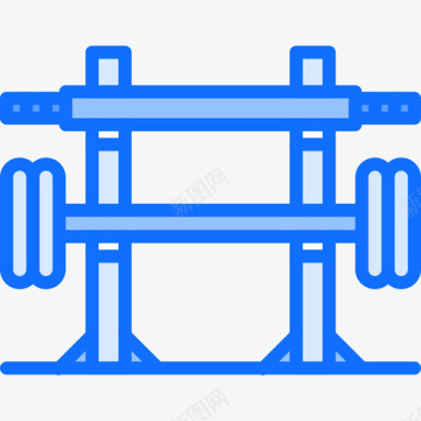 杠铃健身房77蓝色图标