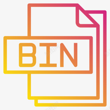 binBin文件文件格式3渐变图标