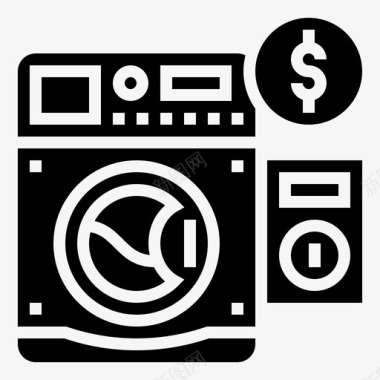 洗衣图标洗衣机自动投币图标