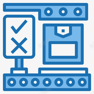 品质质量质量控制商业生态系统蓝色图标