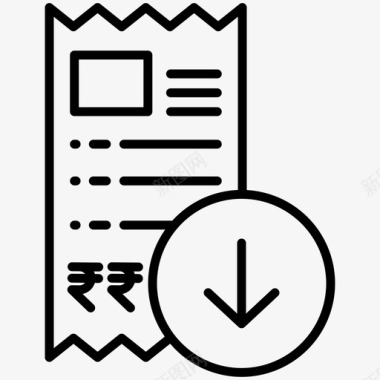 收款收据下载帐单发票图标