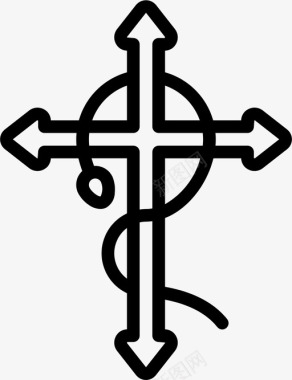 线型十字架超自然活动1直线型图标