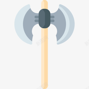 矢量斧头斧头中世纪73扁平图标