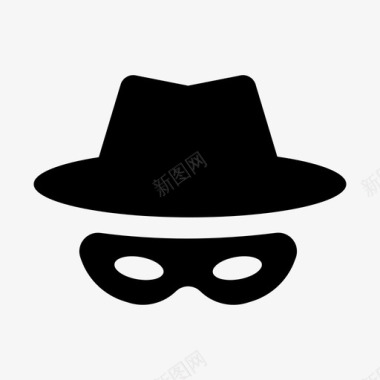 应用程序商店的标志戴软呢帽的小偷窃贼犯罪图标