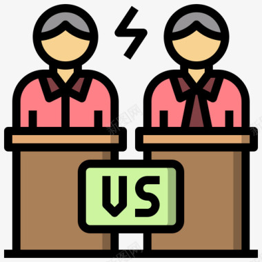 讲台讲台政治9线性颜色图标