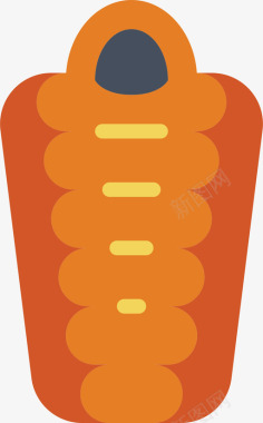 徒步旅行睡袋徒步旅行12平铺图标