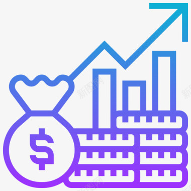 投资指数投资类型3梯度图标
