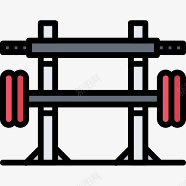 杠铃78号健身房彩色图标