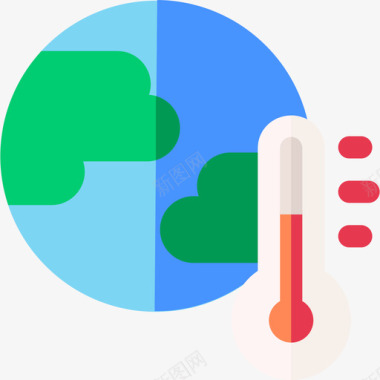 变暖全球变暖生态学219平坦图标