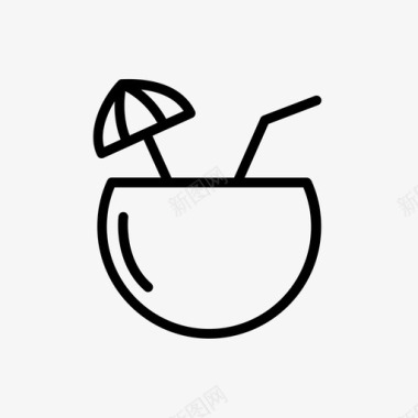 椰子海滩夏天图标