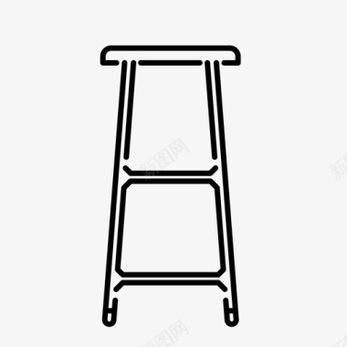 凳子椅吧台装饰图标