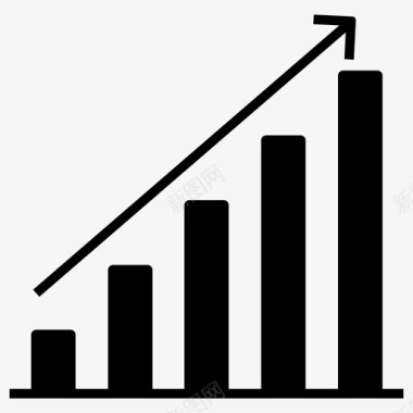 数据信息表格增长图业务图数据分析图标