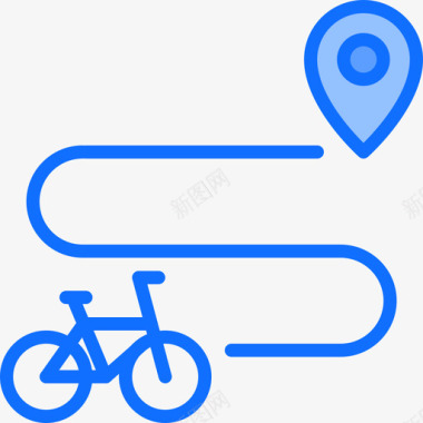 路39号自行车蓝色图标
