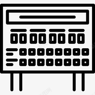 场外记分记分板棒球50分直线图标