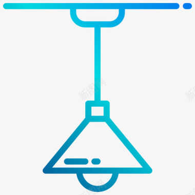 灯具图标灯具家具60线性梯度图标