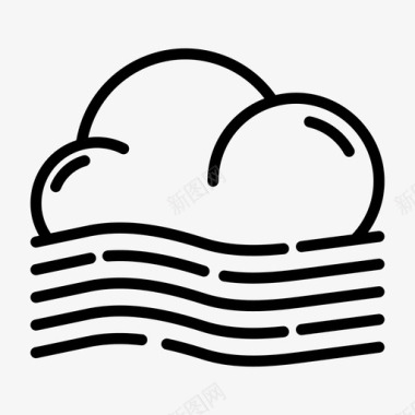 朦胧277号天气线性图标