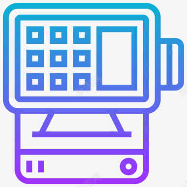 收款收款机银行134梯度图标