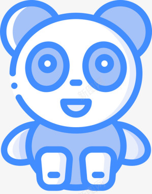 熊猫软玩具3蓝色图标