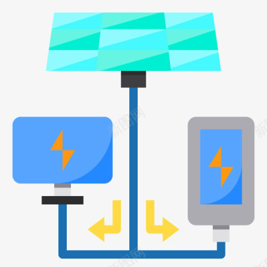 太阳能充电桩太阳能太阳能3平板图标