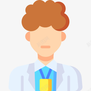 科学家的职业科学家工作和职业化身8扁平图标