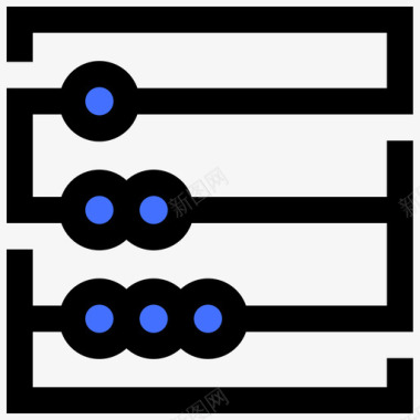 蓝色金融PPT算盘金融139蓝色图标