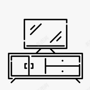 我爱电视电视房装修家具图标