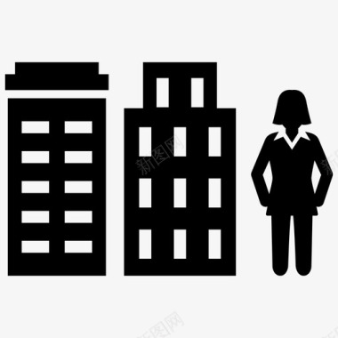 道家创始人领导建筑女商人图标