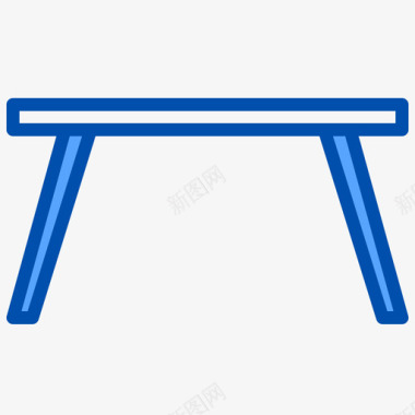 桌子桌子家具58蓝色图标