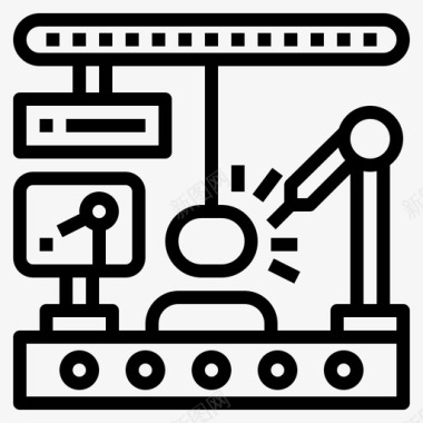 工厂图标制造工厂设备2线性图标