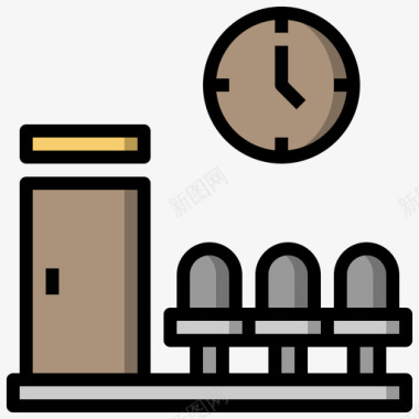 候车候车室41号线颜色图标