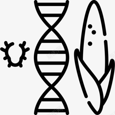 基因记录本转基因食品生物工程39线性图标