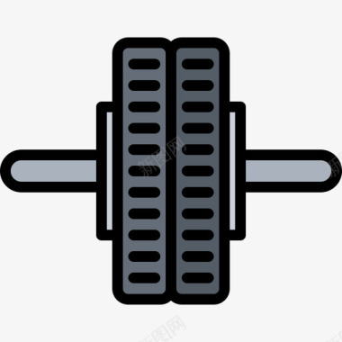 滚轮健身房78彩色图标