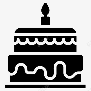 生日蛋糕面包店奶油蛋糕图标