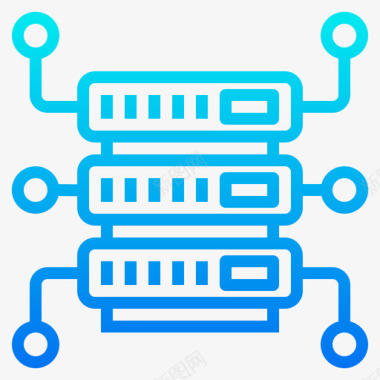 大数据存储数据存储网络托管71梯度图标