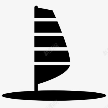 风帆冲浪板海洋图标