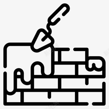 砖块拼贴砖块结构199线性图标