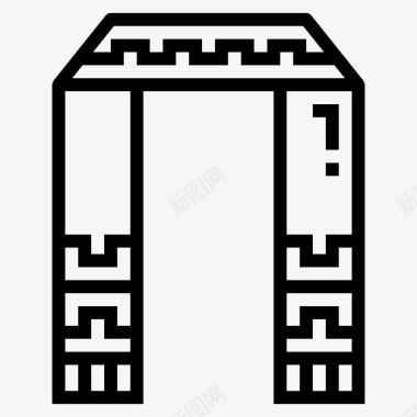 围巾围巾足球77直线型图标